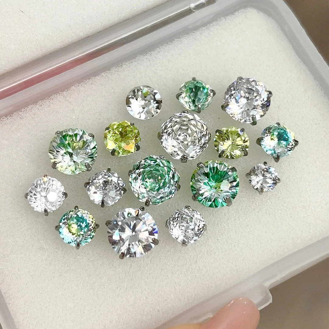 钛钢耳饰 竹烟波月RINGRING商店青绿色钛钢养耳耳骨钉耳钉