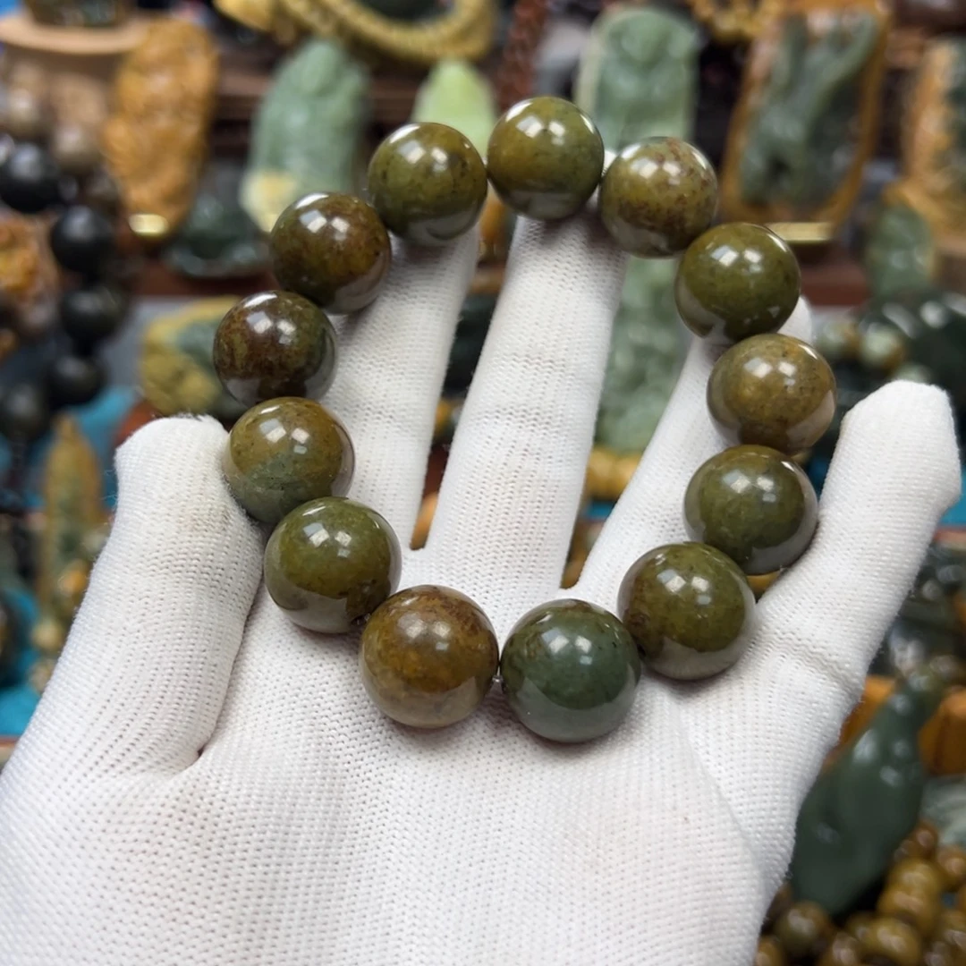 陪***之岫岩河磨玉（透闪石质玉）未镶嵌手串