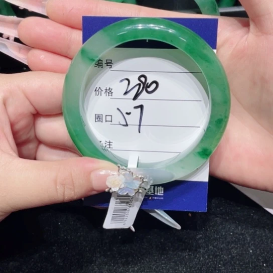 未镶嵌手镯石英质玉（非洲翠）