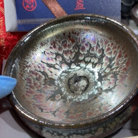 茶盏火*建阳建盏微瑕油滴