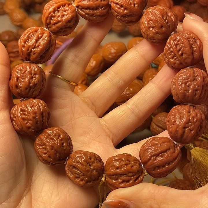 手串文玩核桃火焰八棱
