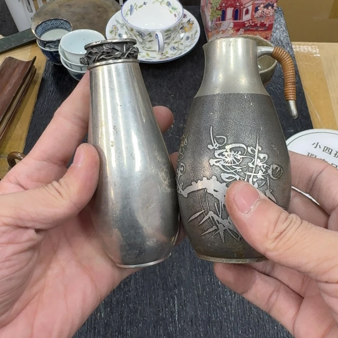 锡日本中古工艺品摆件