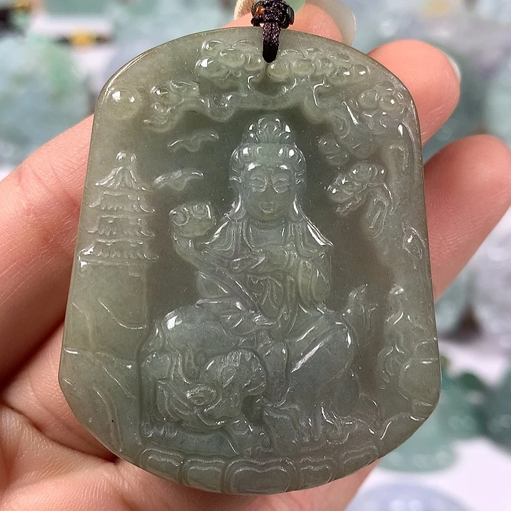 颈饰未镶嵌翡翠文殊菩萨福利