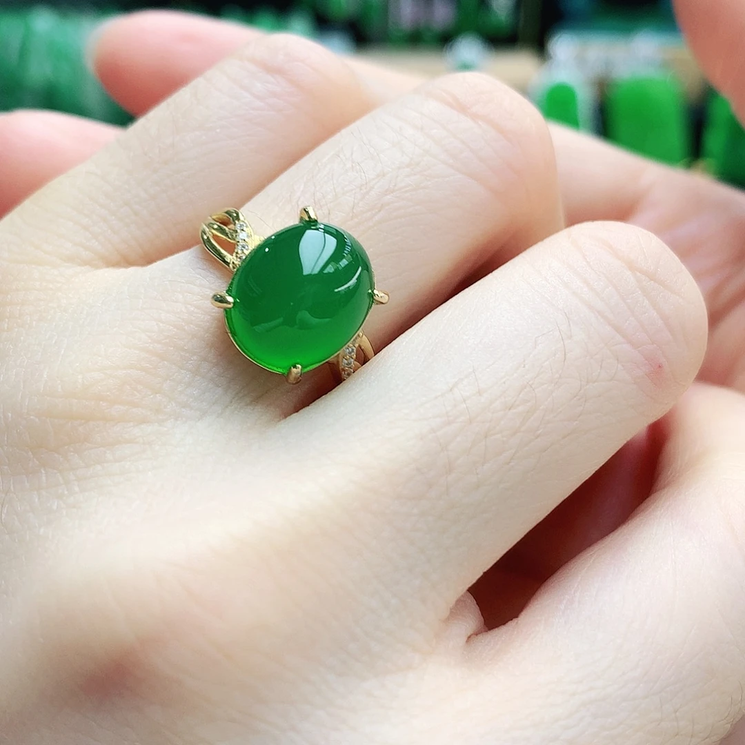 玛瑙/玉髓银S925镶嵌戒指