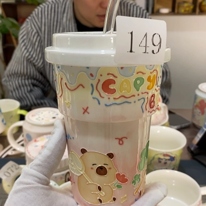 杯景德镇釉下彩手绘