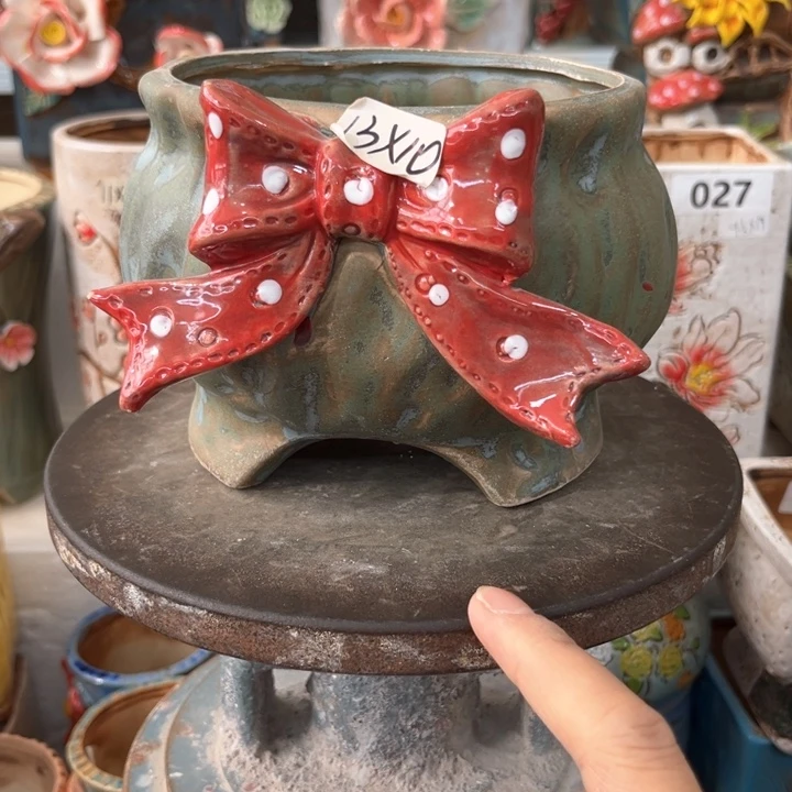 紫砂花盆粗陶材质多肉花盆