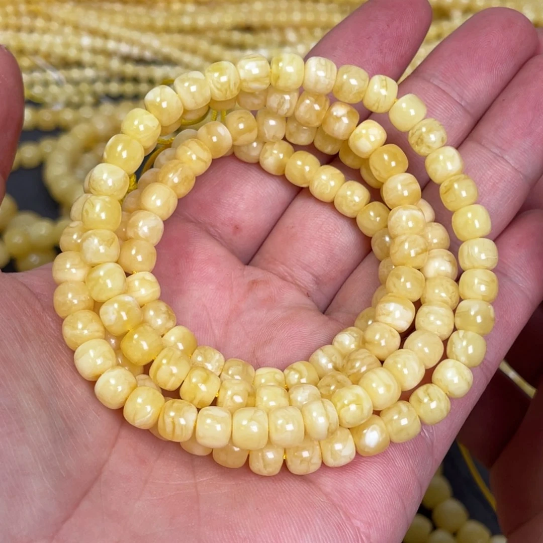 未镶嵌蜜蜡裸石蜜蜡佛珠6.8mm