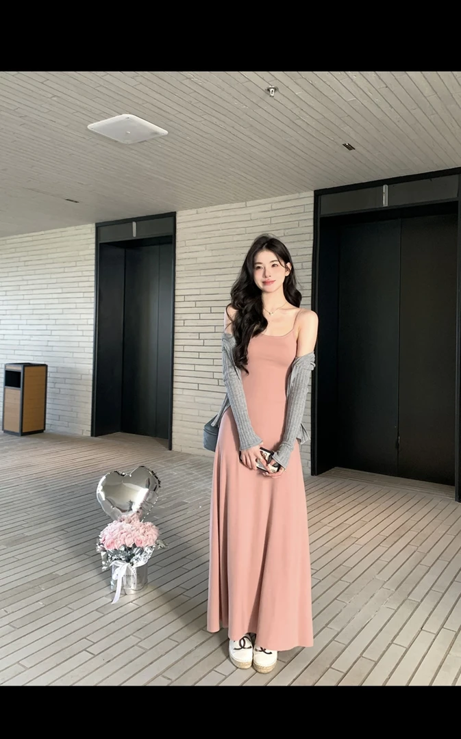 500-720编号性感连衣裙女夏季吊带长裙修身气质度假裙子