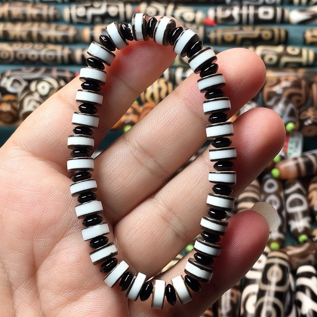 玛瑙/玉髓未镶嵌颈饰剁珠一线手串