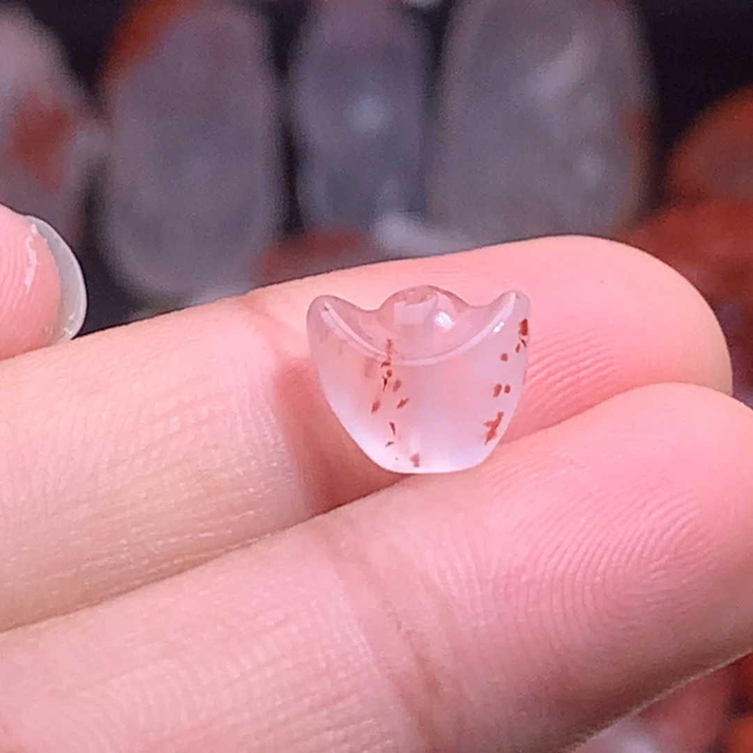 南红玛瑙未镶嵌珠宝半成品元宝