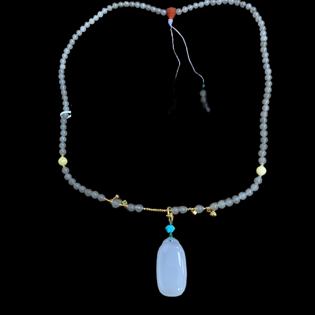 V7847和田玉项链孤品