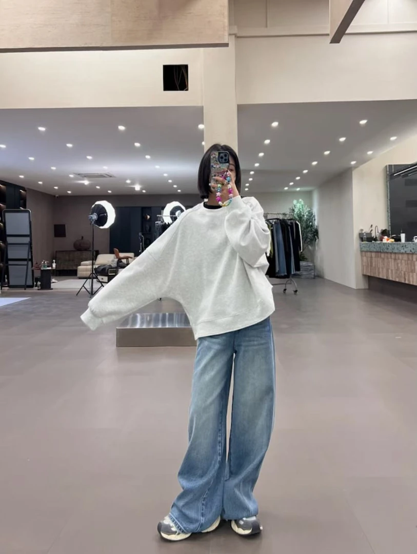 【扛把子】四季款_不加绒-谁穿谁好看！高腰直筒显瘦阔腿裤12252