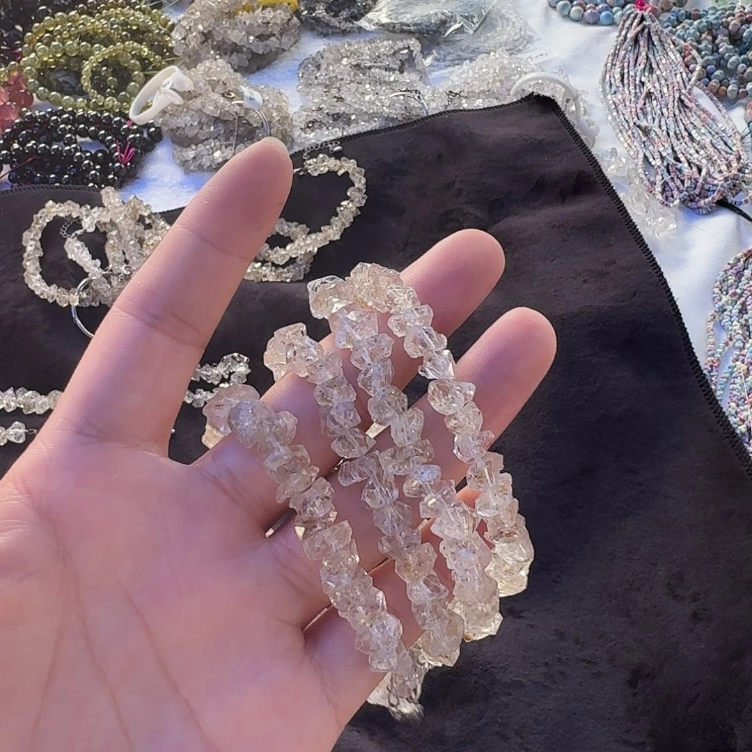 平***生未镶嵌手链烟晶闪