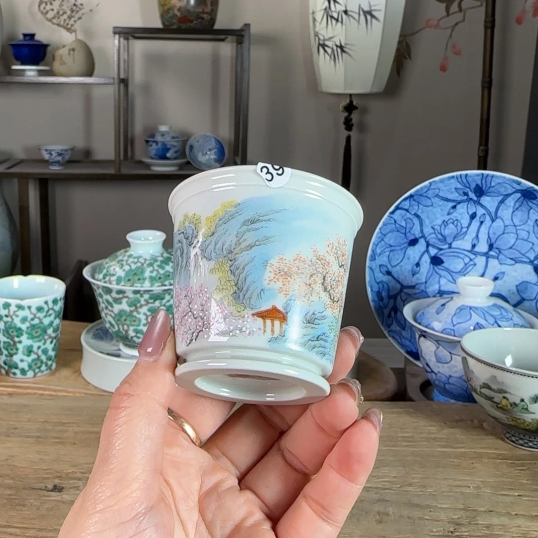 杯景德镇陶瓷柴烧多人