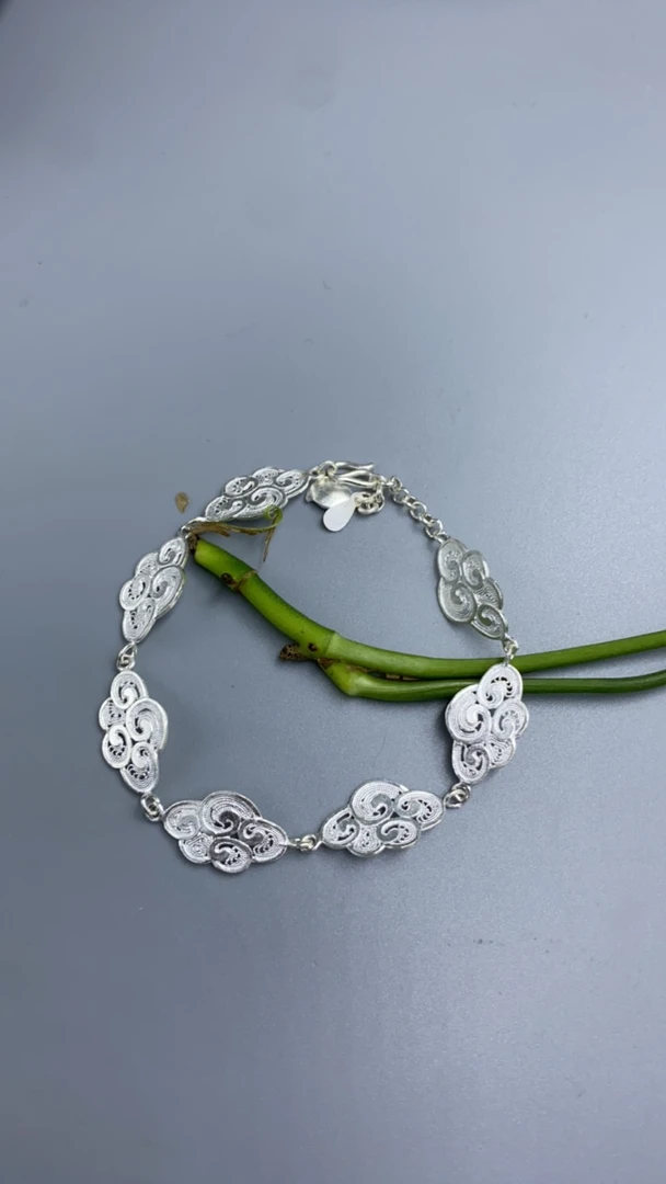 足银手链 足银祥云手链