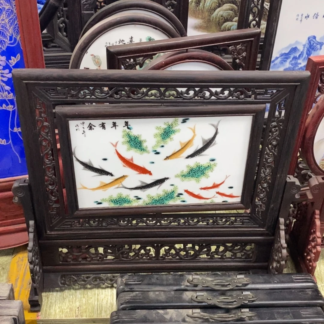 瓷景德镇瓷板画柴窑烧制