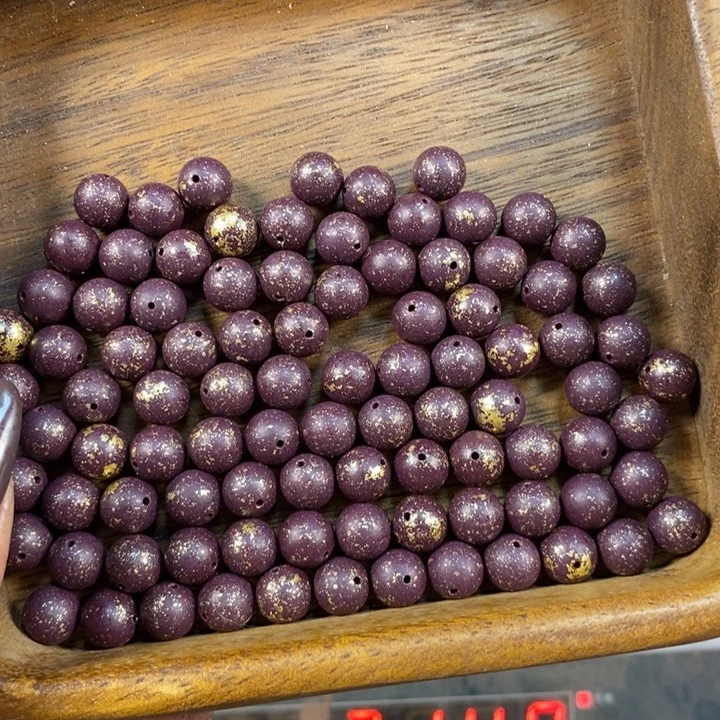 泥塑紫气东来1.0金箔珠60克