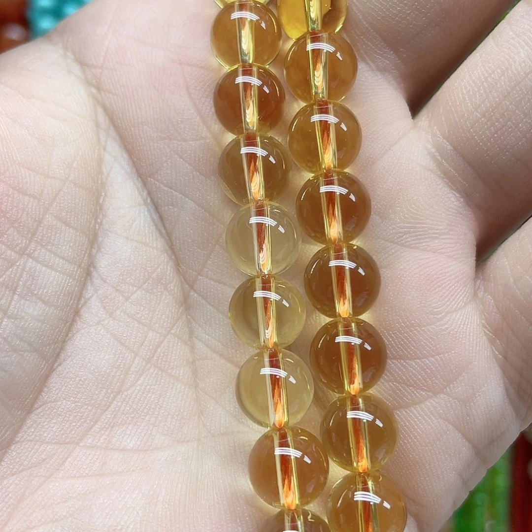 玛瑙/玉髓合金珠宝半成品8mm一条净体