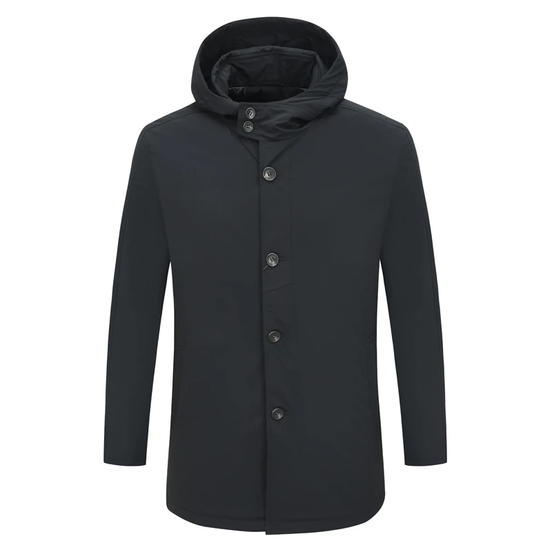 SF304路秋冬男式棉风衣 意大利面料单排扣舒适休闲外套 时尚都市