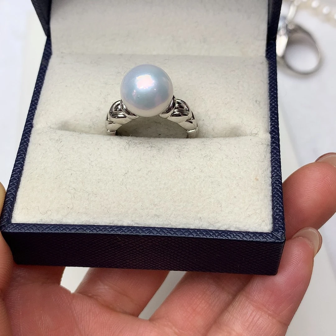 淡水珍珠戒指银S925镶嵌