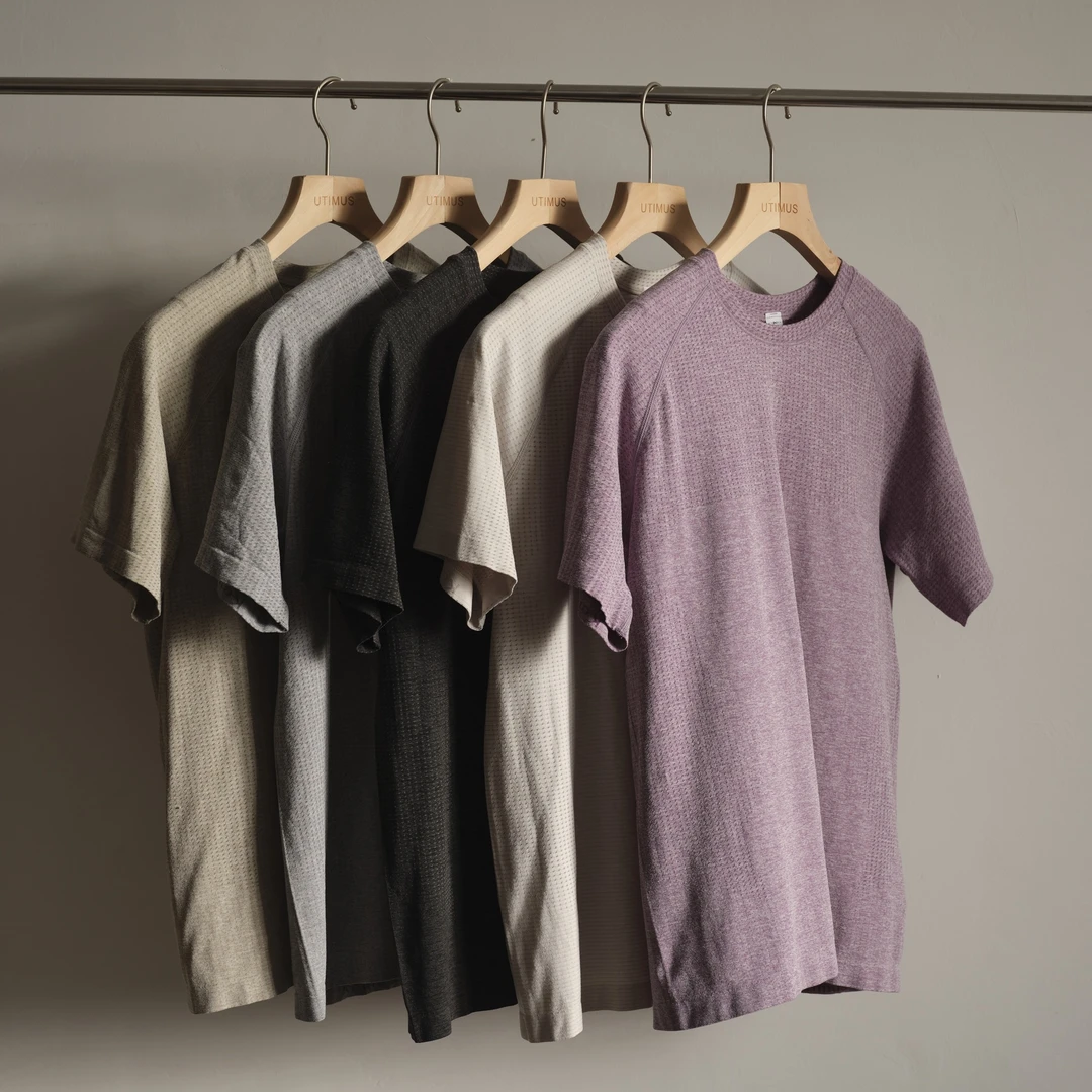 Utimus / NO LOGO联名MVT运动短袖健身吸湿速干无缝提花合身tee