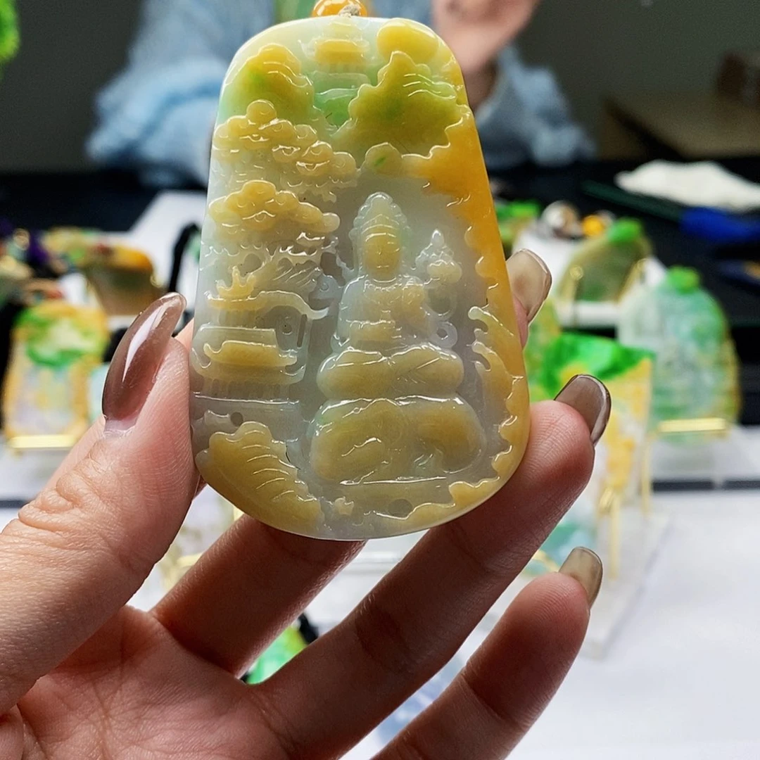 颈饰未镶嵌翡翠翡翠A货