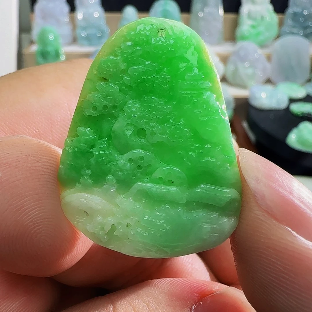 翡翠未镶嵌吊坠(不含链)