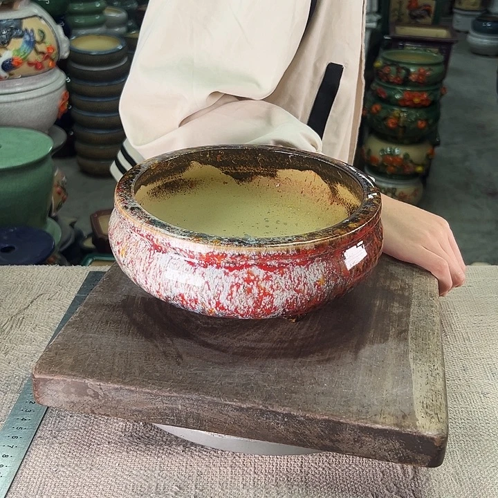 混***曰泳坤堂石湾花盆陶瓷