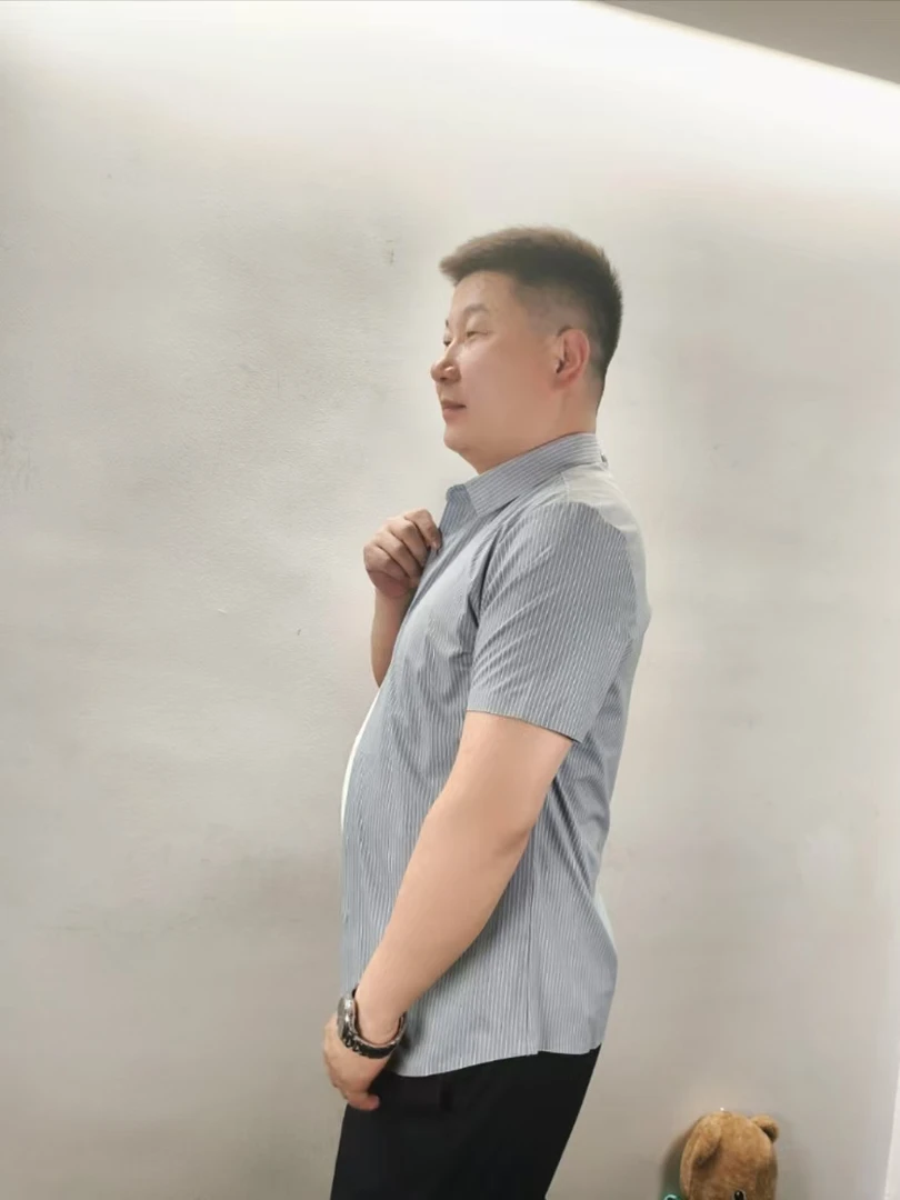 W196   条纹男士半袖