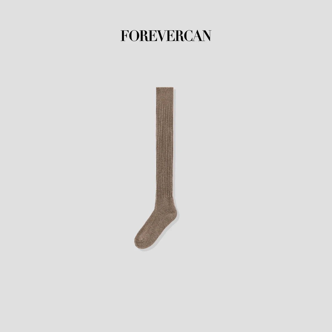 FOREVERCAN【新品彩蛋】 深燕麦色中筒袜 袜子 SS25993
