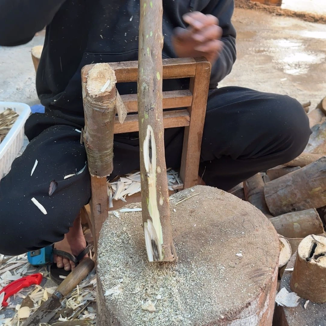 树脂制品兴**好46号奇楠原木虫漏一个