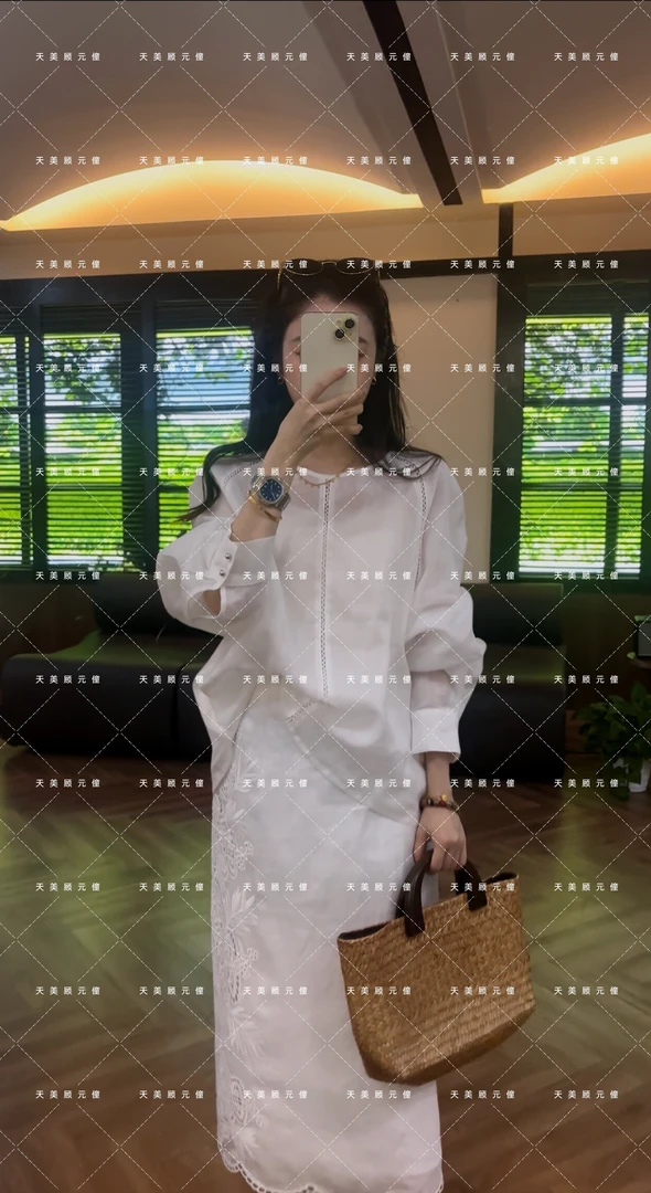 Honey Slurp【榕榕】25114 纯色苎麻长袖衬衫早秋女款白色