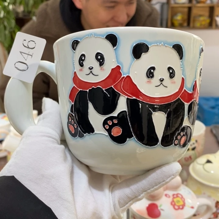 杯景德镇釉下彩手绘