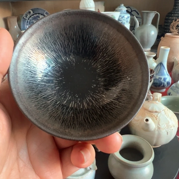 茶盏建窑银毫茶盏一个
