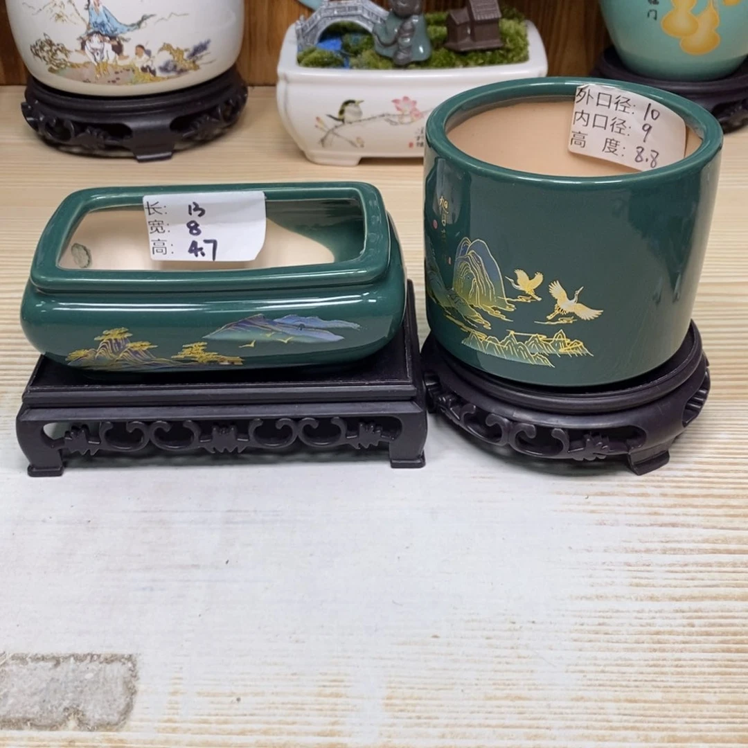 紫砂陶瓷花盆浮力