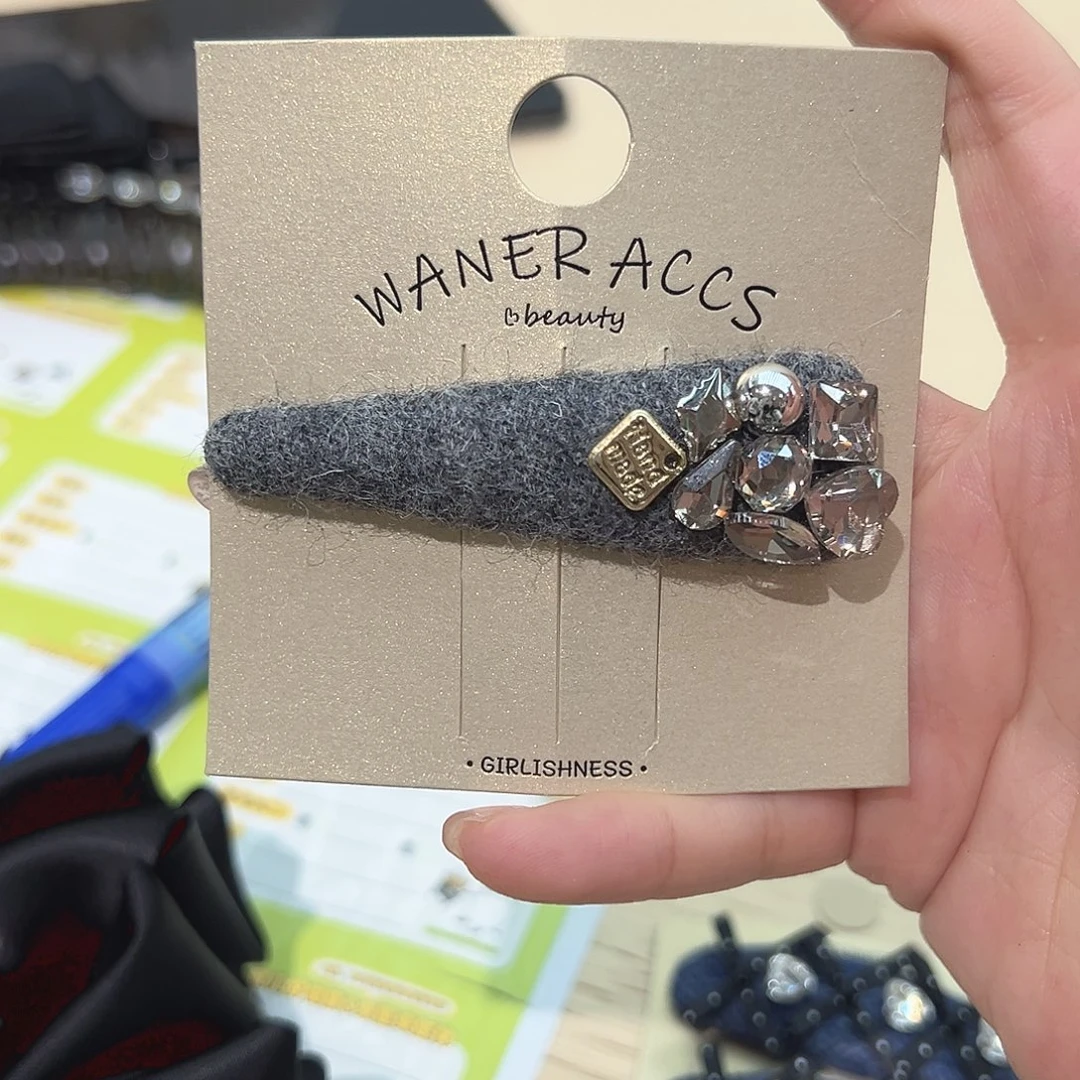 H****皮质铁合金灰色爆米花掰掰夹