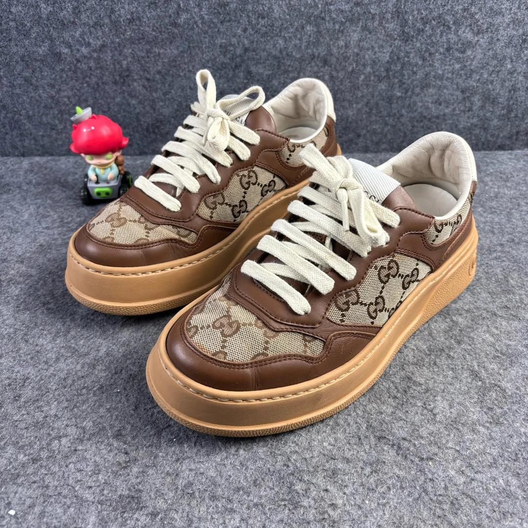 95新 GUCCI/古驰 满印老花饼干鞋 36码 YLP1644 休闲鞋