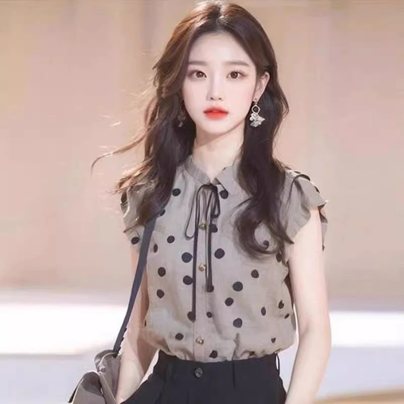 拉夏贝尔短袖衬衫女款爆款2025网红洋气女炸街纯欲慵懒风衣服女装