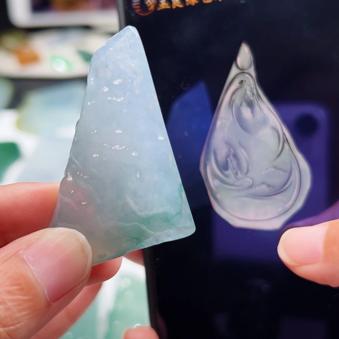 定制翡翠未镶嵌翡翠挂件