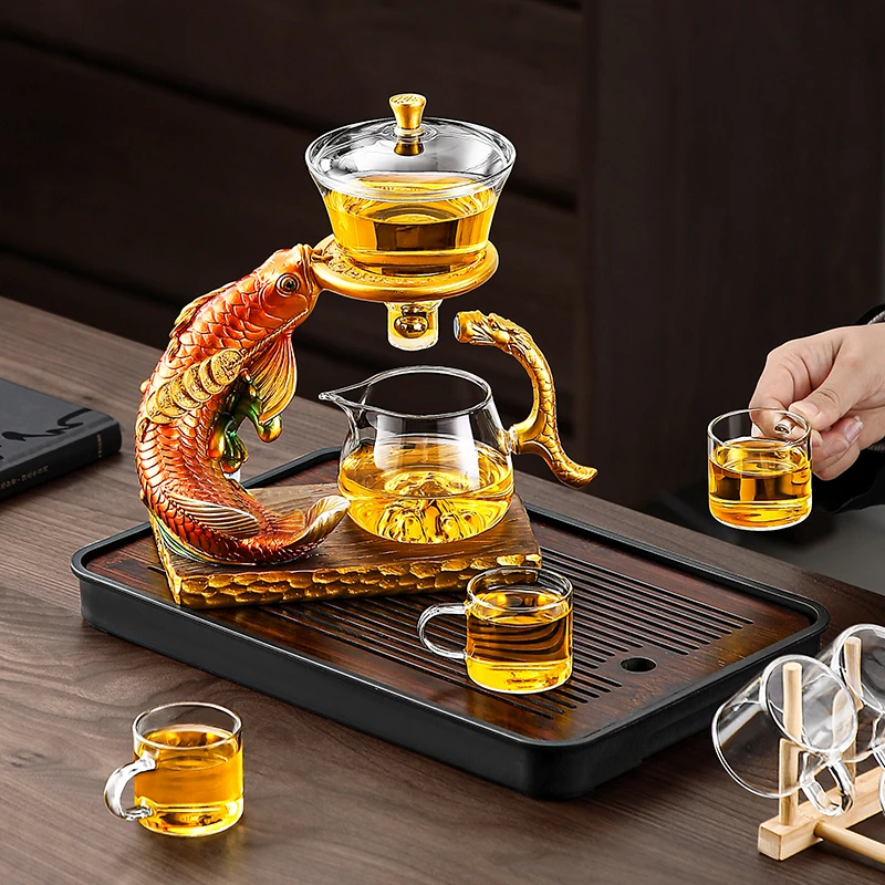 唐仙玻璃自动茶具泡茶专用2025款家用懒人泡茶神器高档创意防烫