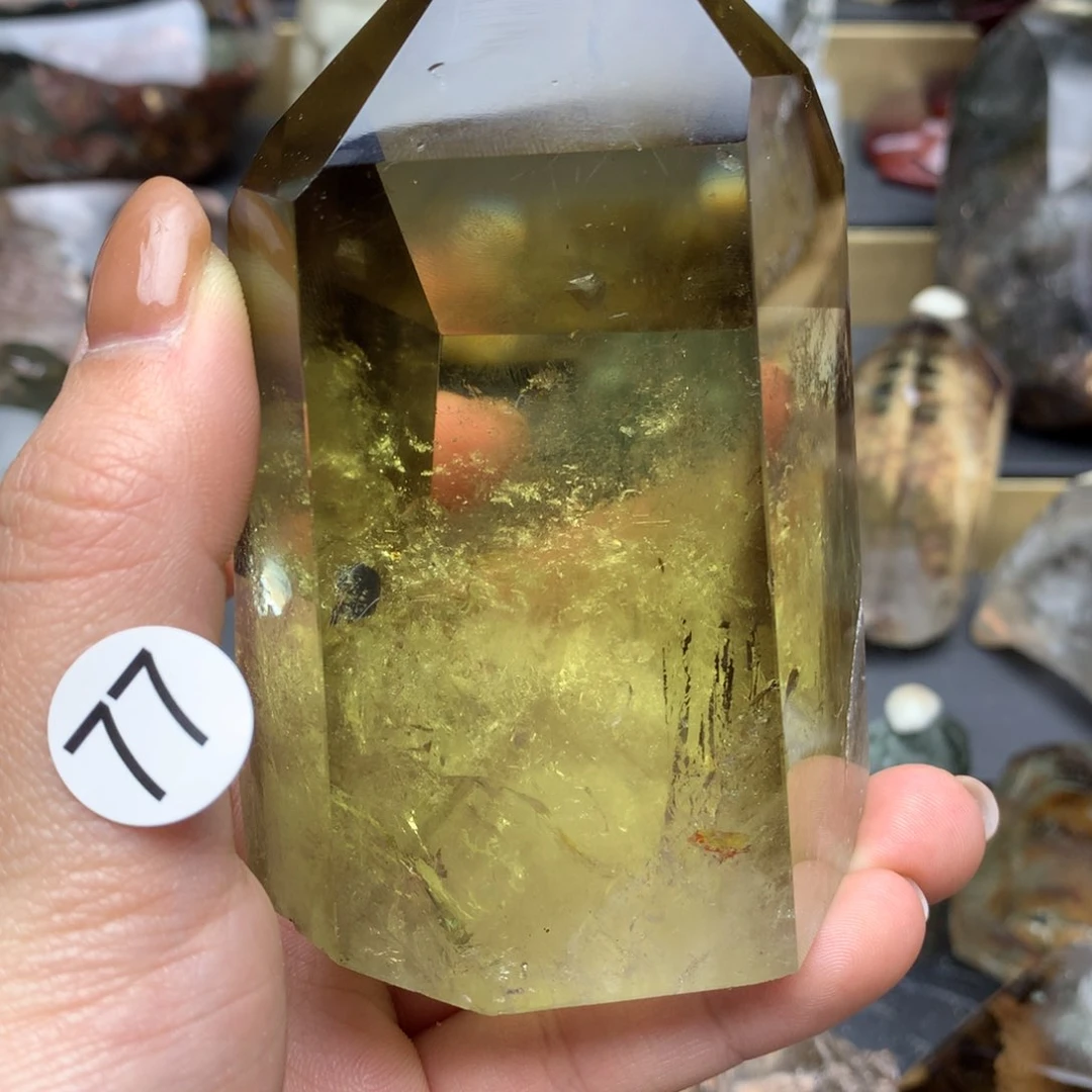 水晶黄水晶柱77未镶嵌落***?