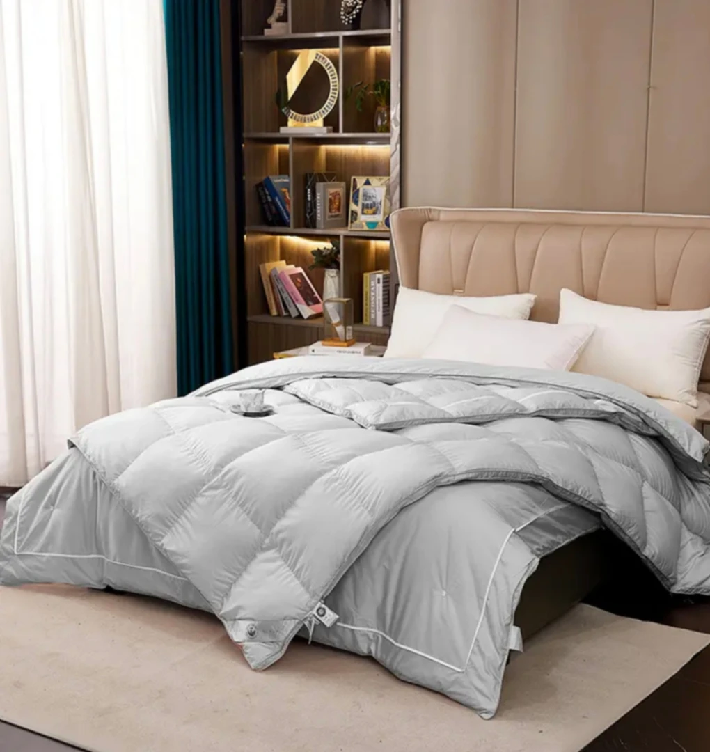 子母被链接现场充绒轻盈羽绒被立体纯棉二合一四季通用顺丰包邮