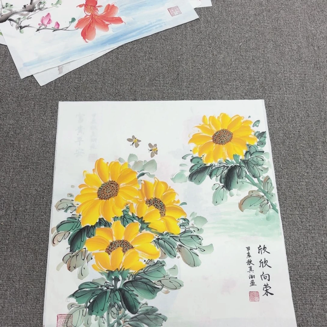 国画国画作品多次