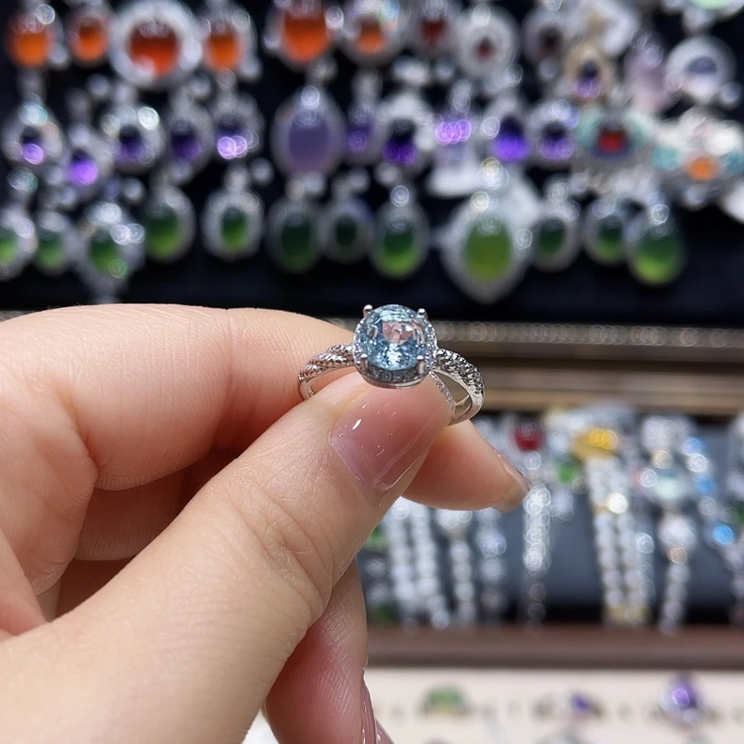 蛇纹石玉银S925镶嵌颈饰