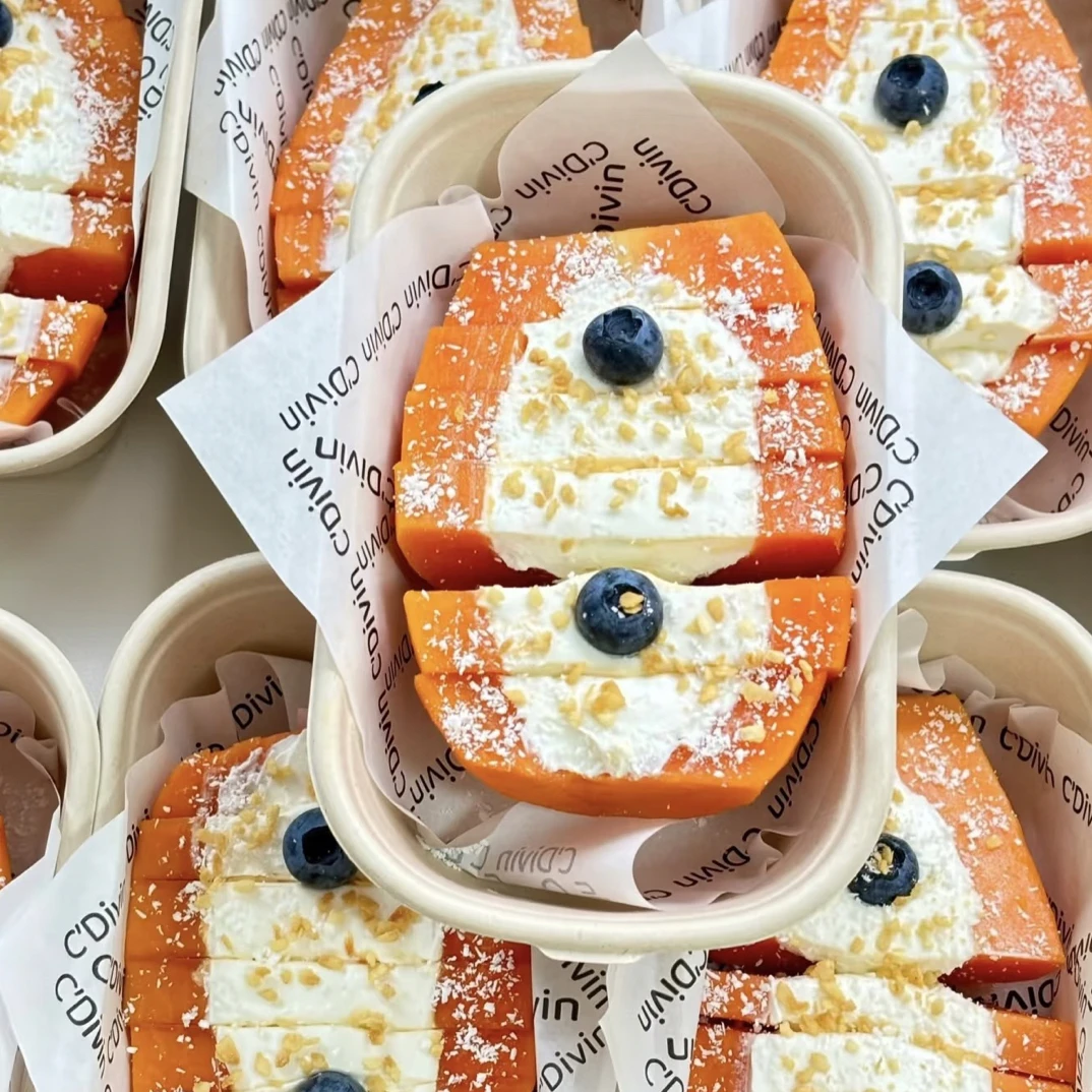 木瓜夹冷萃酸奶300克