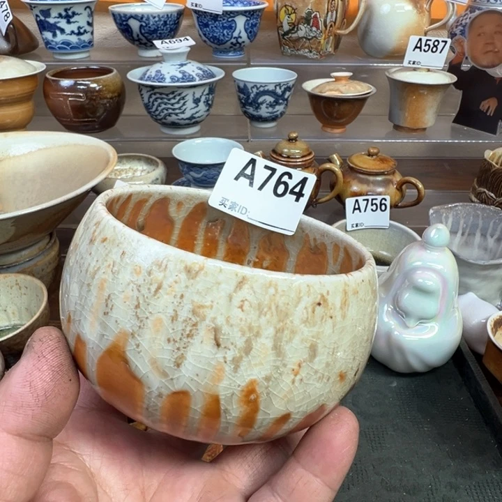 摆件聖**皇764景德镇手工柴烧主人杯