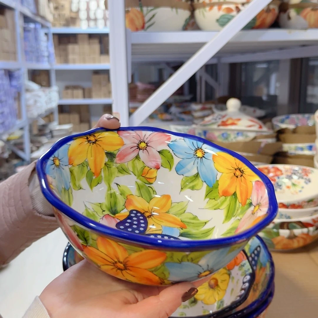 瓷7.5英寸蝴蝶面碗一只