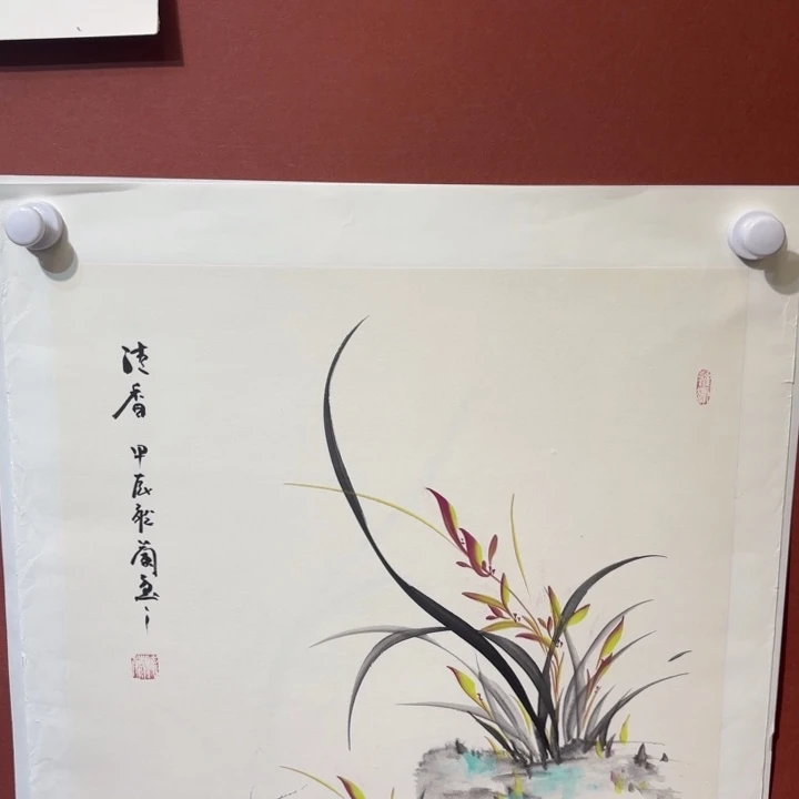 国画听兰老师花鸟