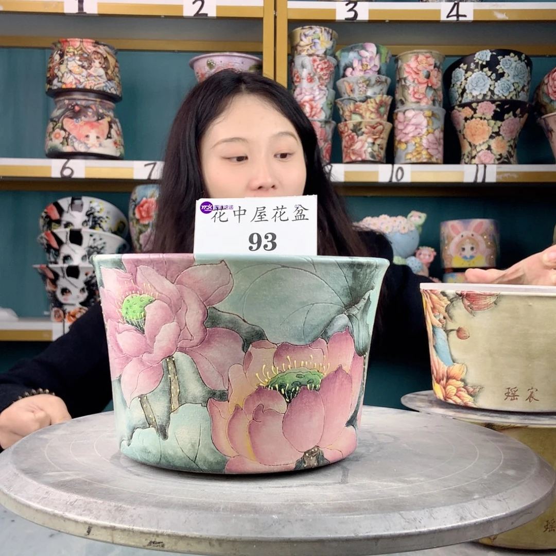 罐蓝***鱼景德镇手工瑕疵93