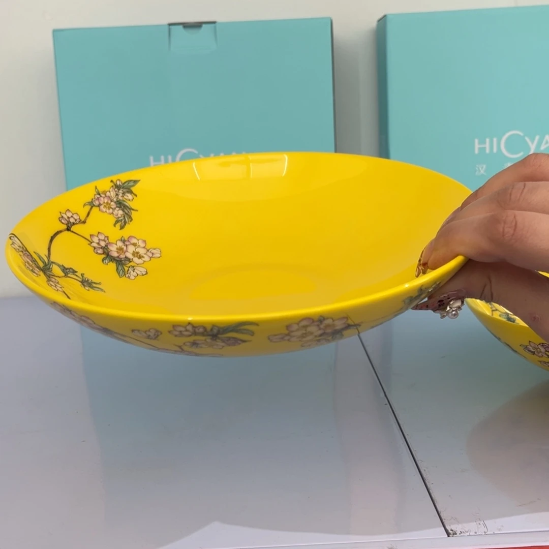 瓷片春华秋实8.5寸盘